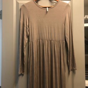 Bellamie dark beige maxi dress